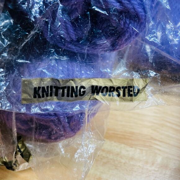 FLEISHER'S KNITTING YARN VIRGIN WOOL LAVENDER 6 DBL PACKS Color 162 Dye Lot 4672 - Picture 5 of 6